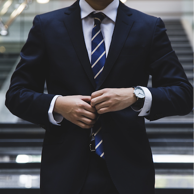 a man and a woman in professional attire